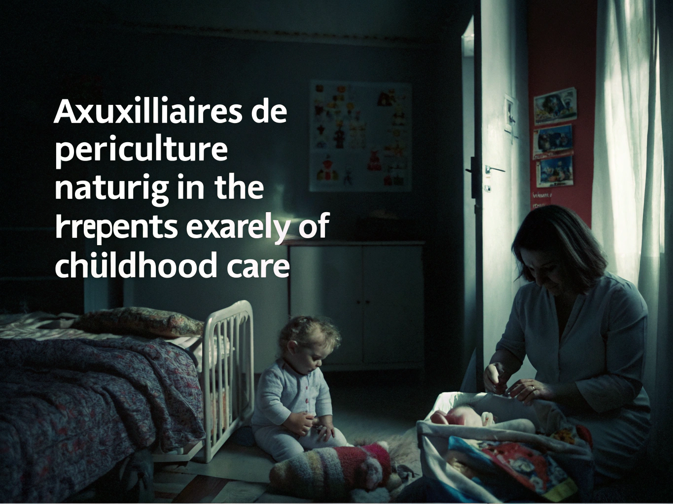 Équipe d'auxiliaires de puériculture dans une crèche